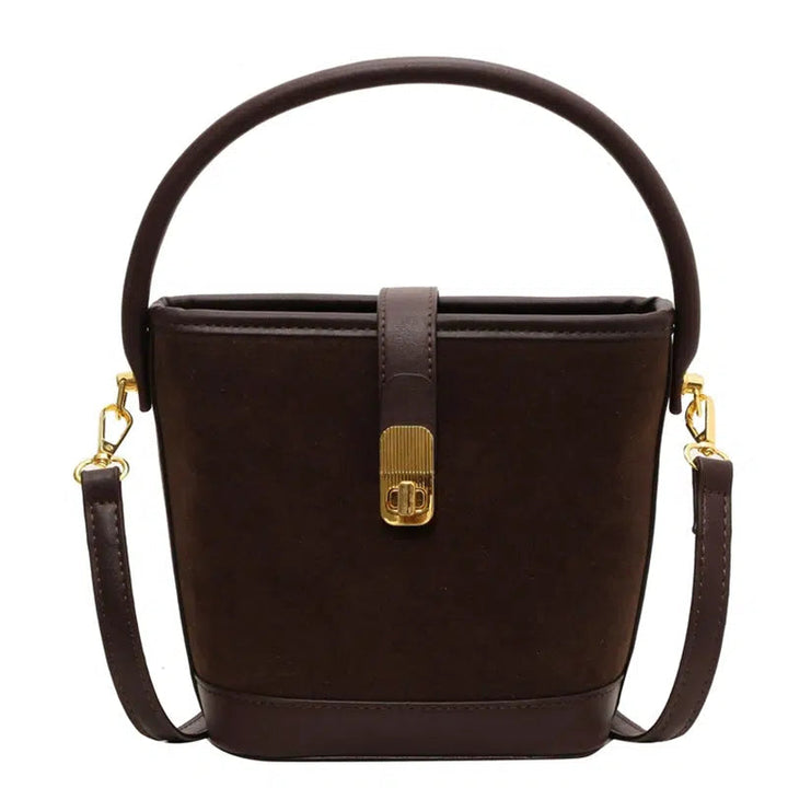 Lock Clip Adjustable Strap Bucket Bag