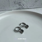 Lock Pendant Hoop Earrings