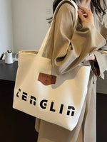 Logo Patch Canvas Tote Bag