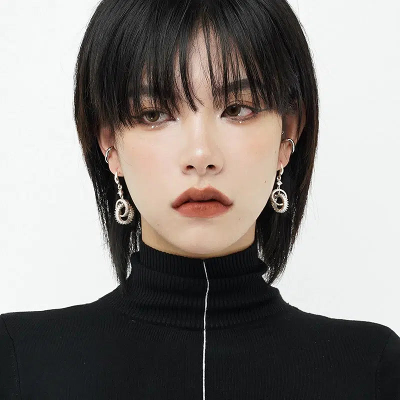 Long Circle Earrings