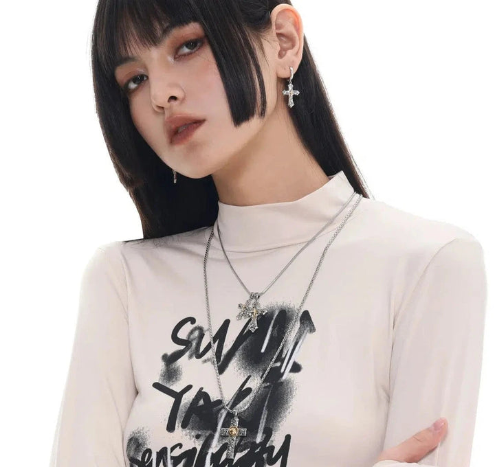 Long Cross Necklace