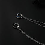 Long Metal Ring Pendant Necklace
