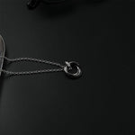Long Metal Ring Pendant Necklace