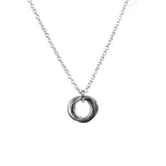 Long Metal Ring Pendant Necklace