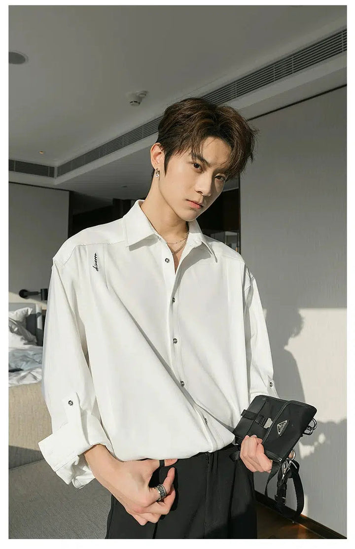 Long Sleeve Button Denim Shirt