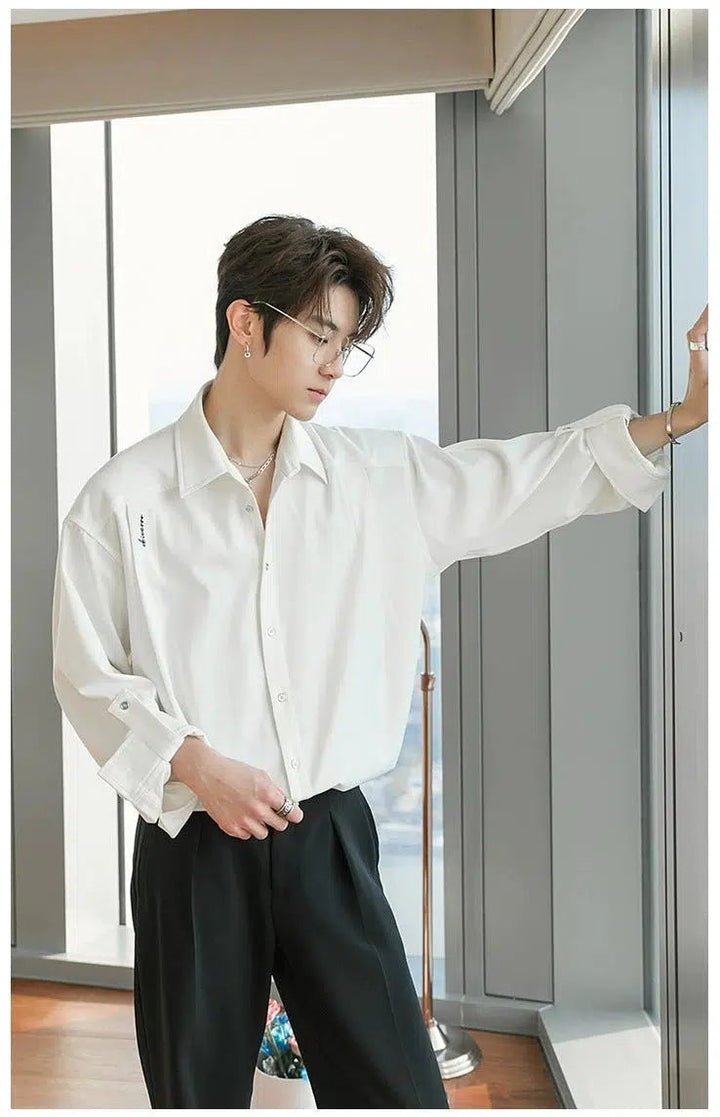Long Sleeve Button Denim Shirt