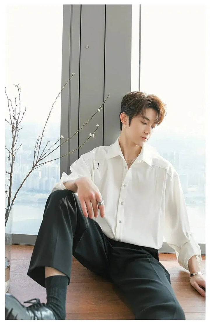 Long Sleeve Button Denim Shirt