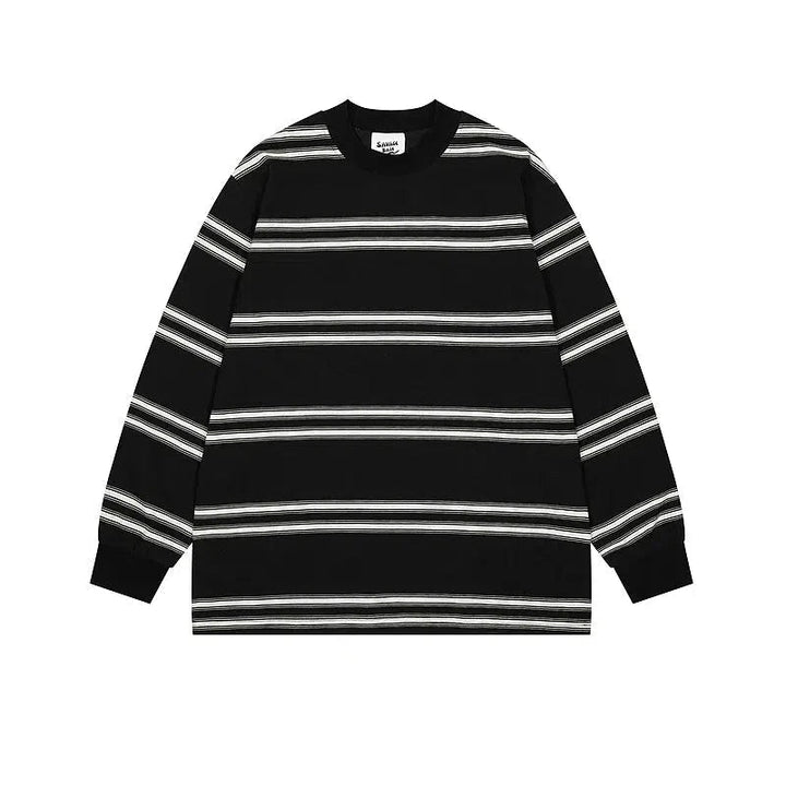 Long-Sleeve Crewneck Striped