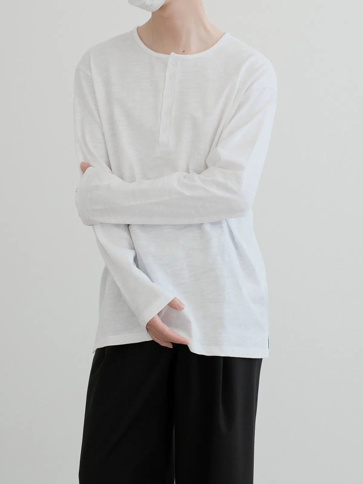 Long Sleeve Henley Shirt