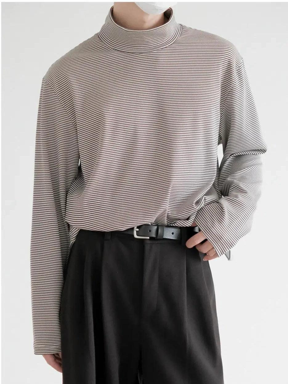 Long Sleeve Mock Neck T-Shirt