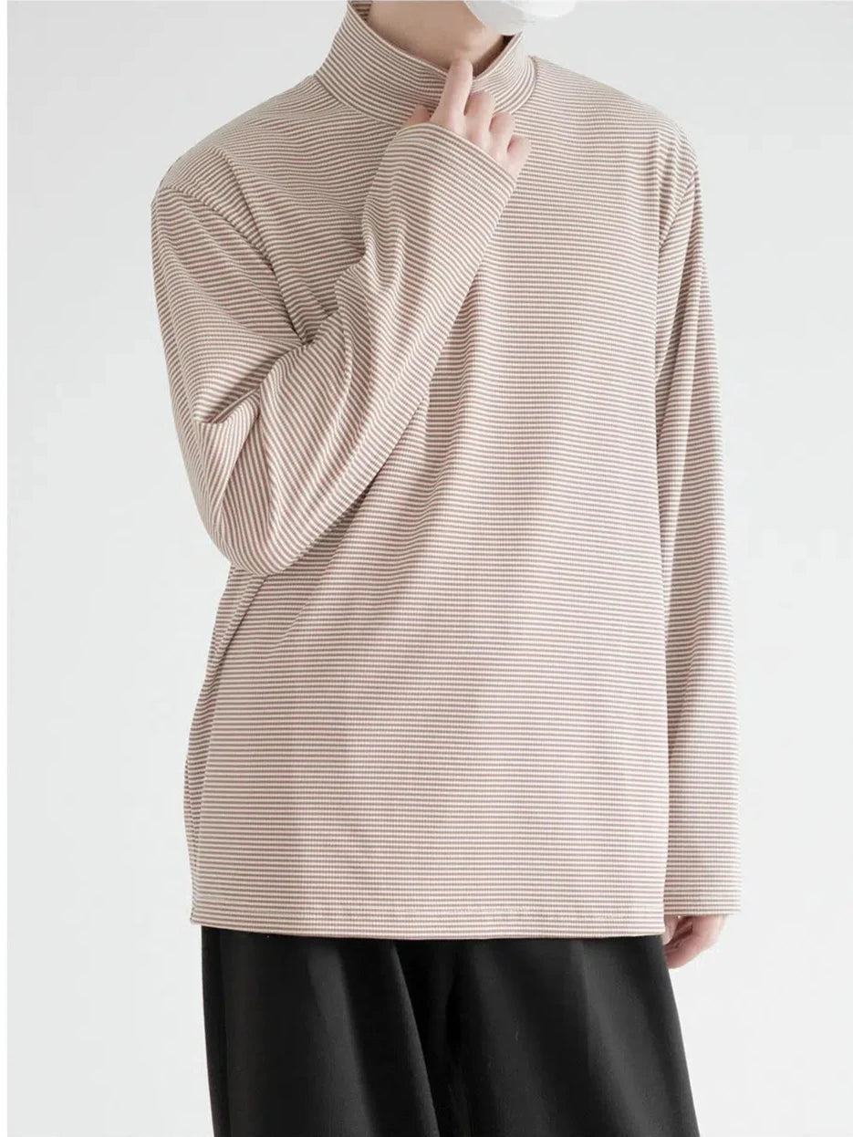 Long Sleeve Mock Neck T-Shirt
