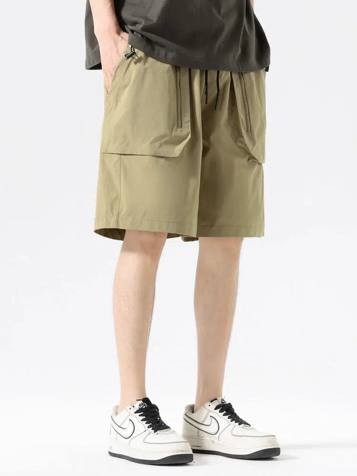 Loose Drawstring Casual Cargo Shorts