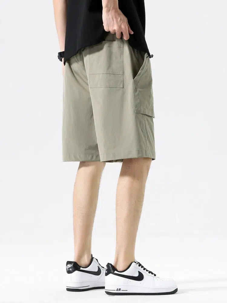 Loose Drawstring Casual Cargo Shorts