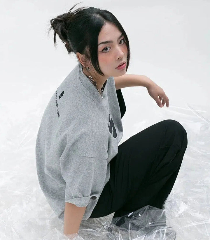 Loose Embroidered Round Neck T-shirt