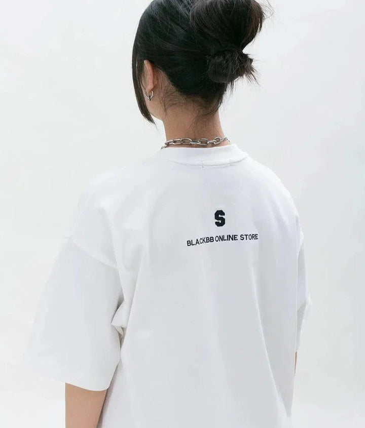 Loose Embroidered Round Neck T-shirt