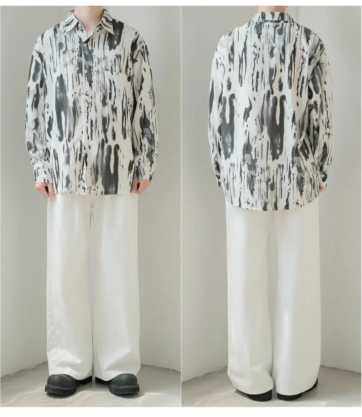 Loose-Fit Abstract Print Shirt