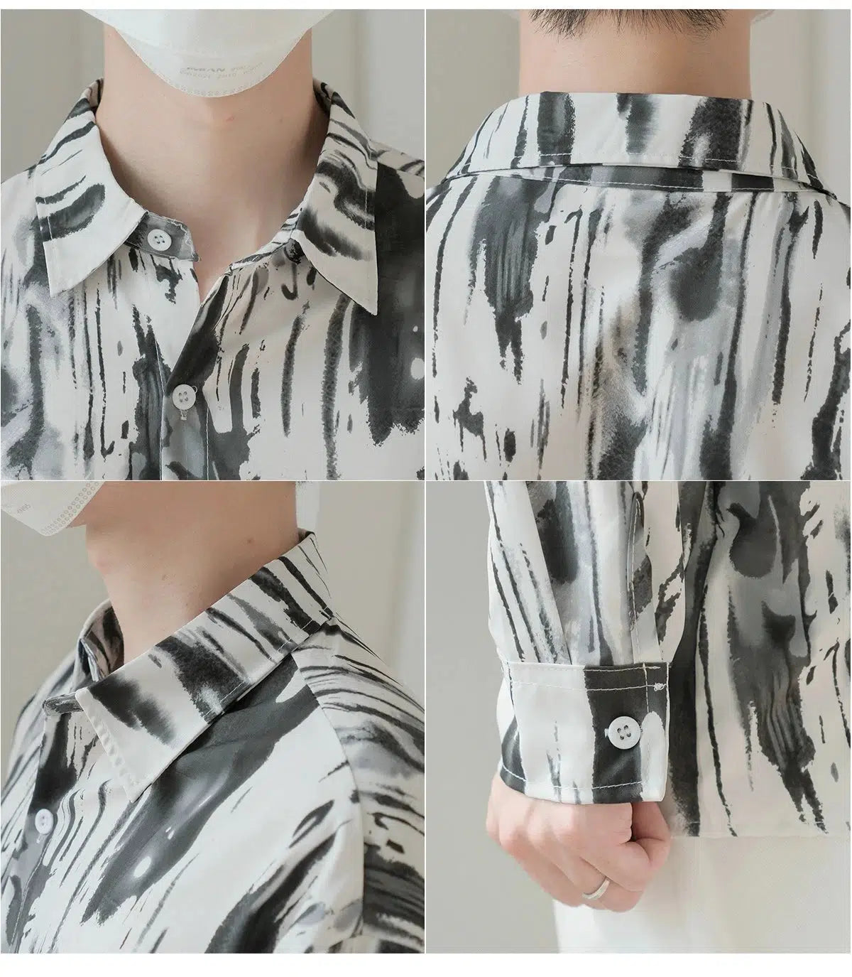 Loose-Fit Abstract Print Shirt