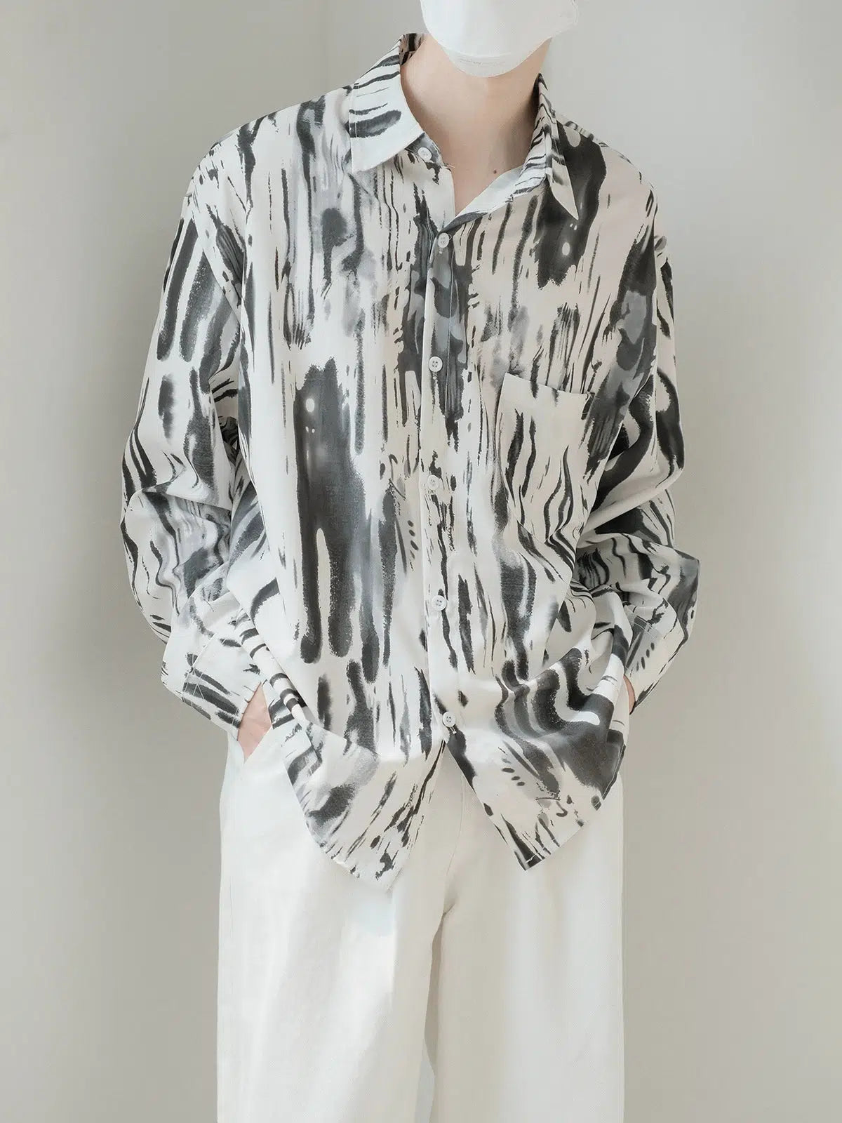 Loose-Fit Abstract Print Shirt