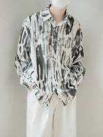 Loose-Fit Abstract Print Shirt