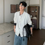 Loose Fit Button-front Knit Cardigan