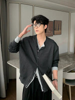 Loose Fit Button-front Knit Cardigan