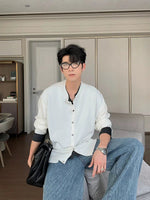 Loose Fit Button-front Knit Cardigan