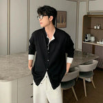 Loose Fit Button-front Knit Cardigan