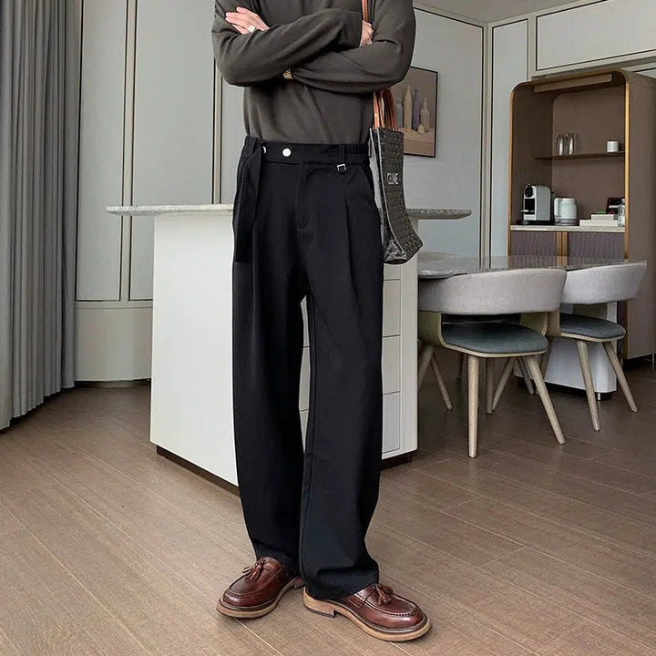 Loose Fit Casual Jacket Pants Set