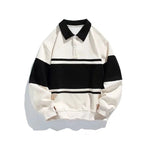 Loose Fit Color Block Polo Shirt