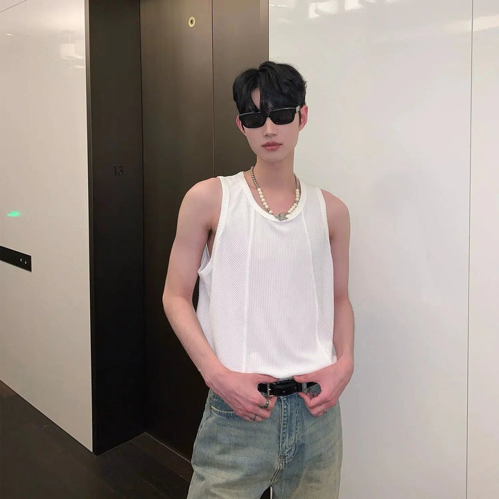 Loose Fit Crew Neck Tank Top