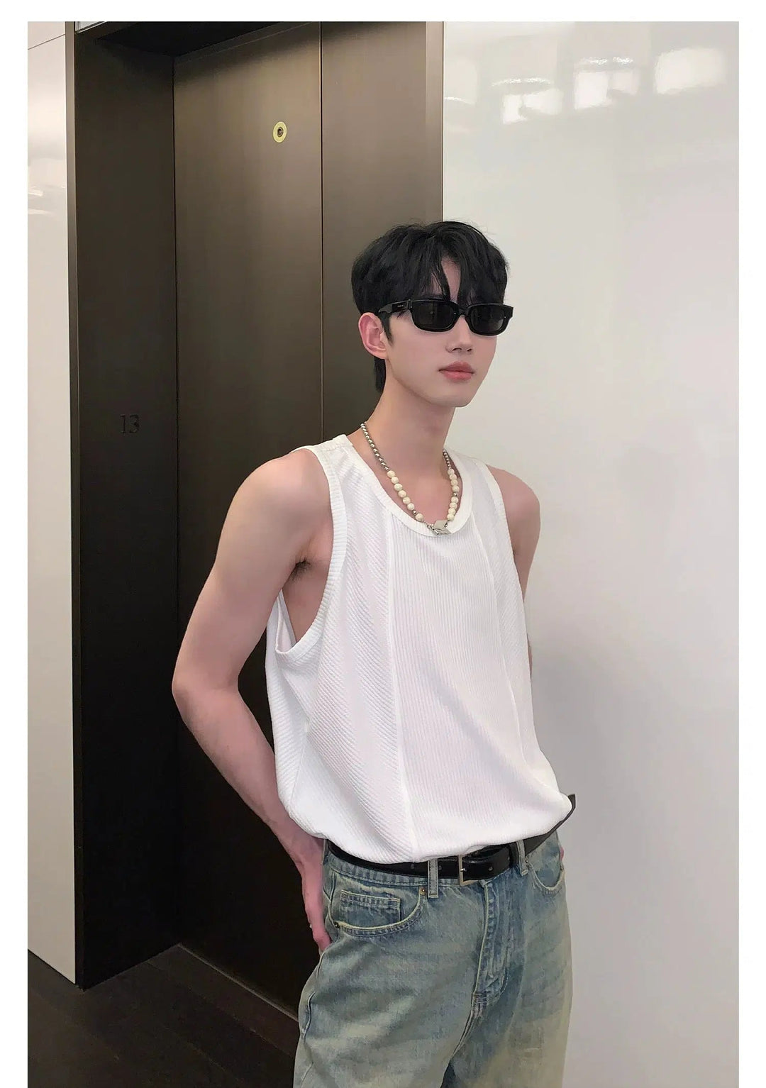 Loose Fit Crew Neck Tank Top