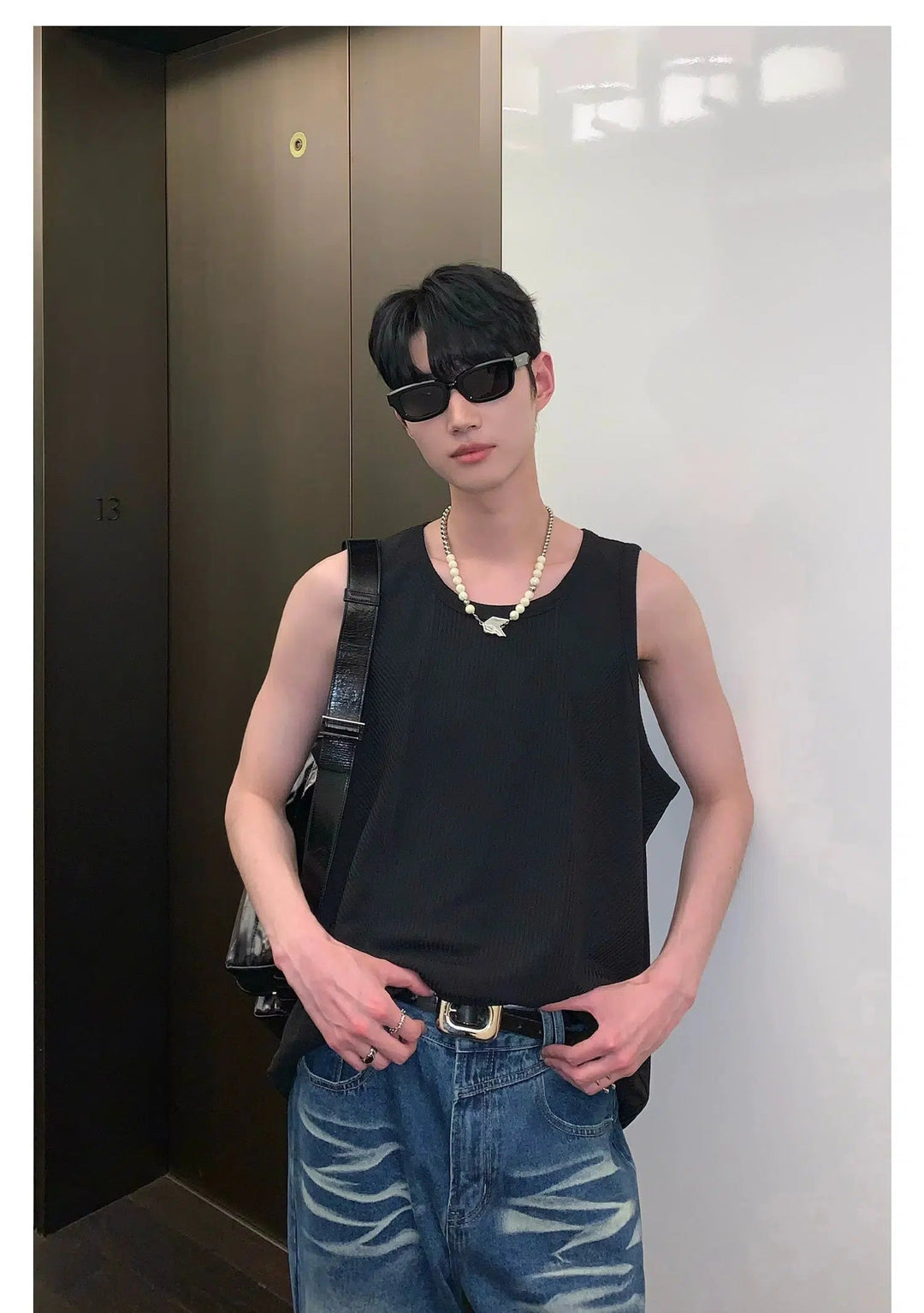 Loose Fit Crew Neck Tank Top