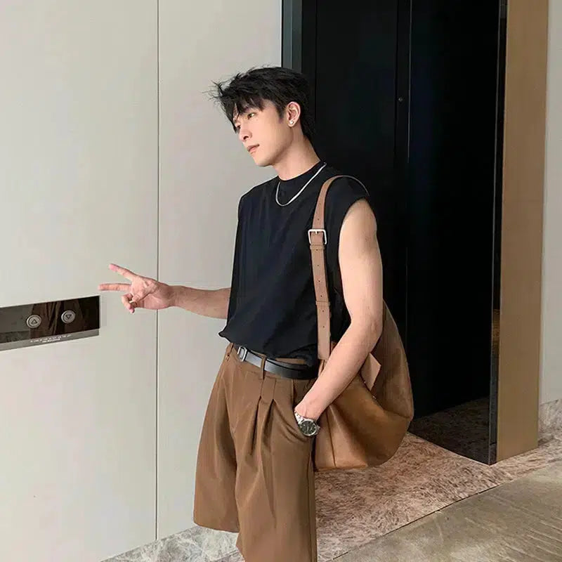 Loose Fit Crewneck Tank Top