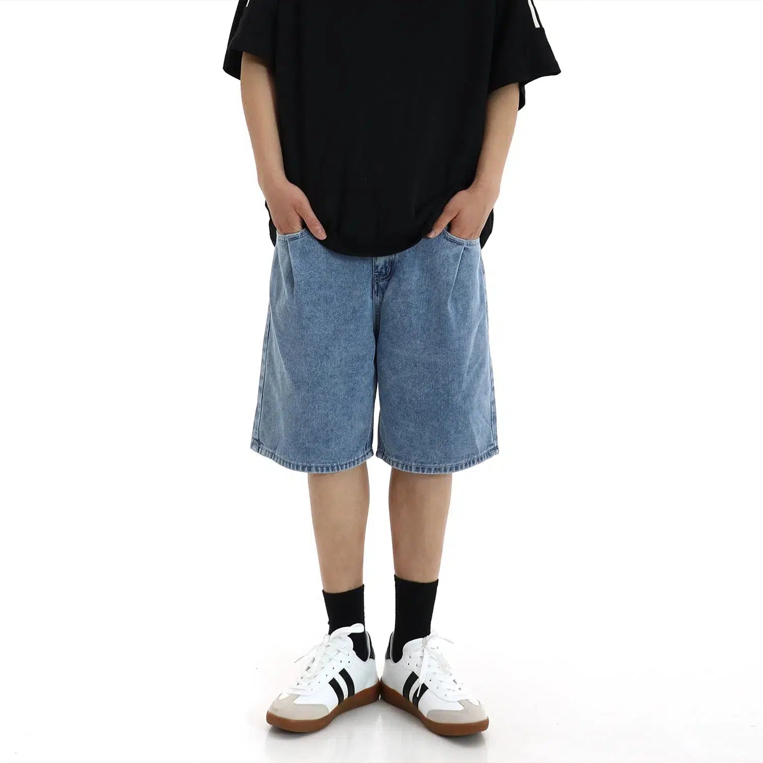 Loose Fit Denim Shorts