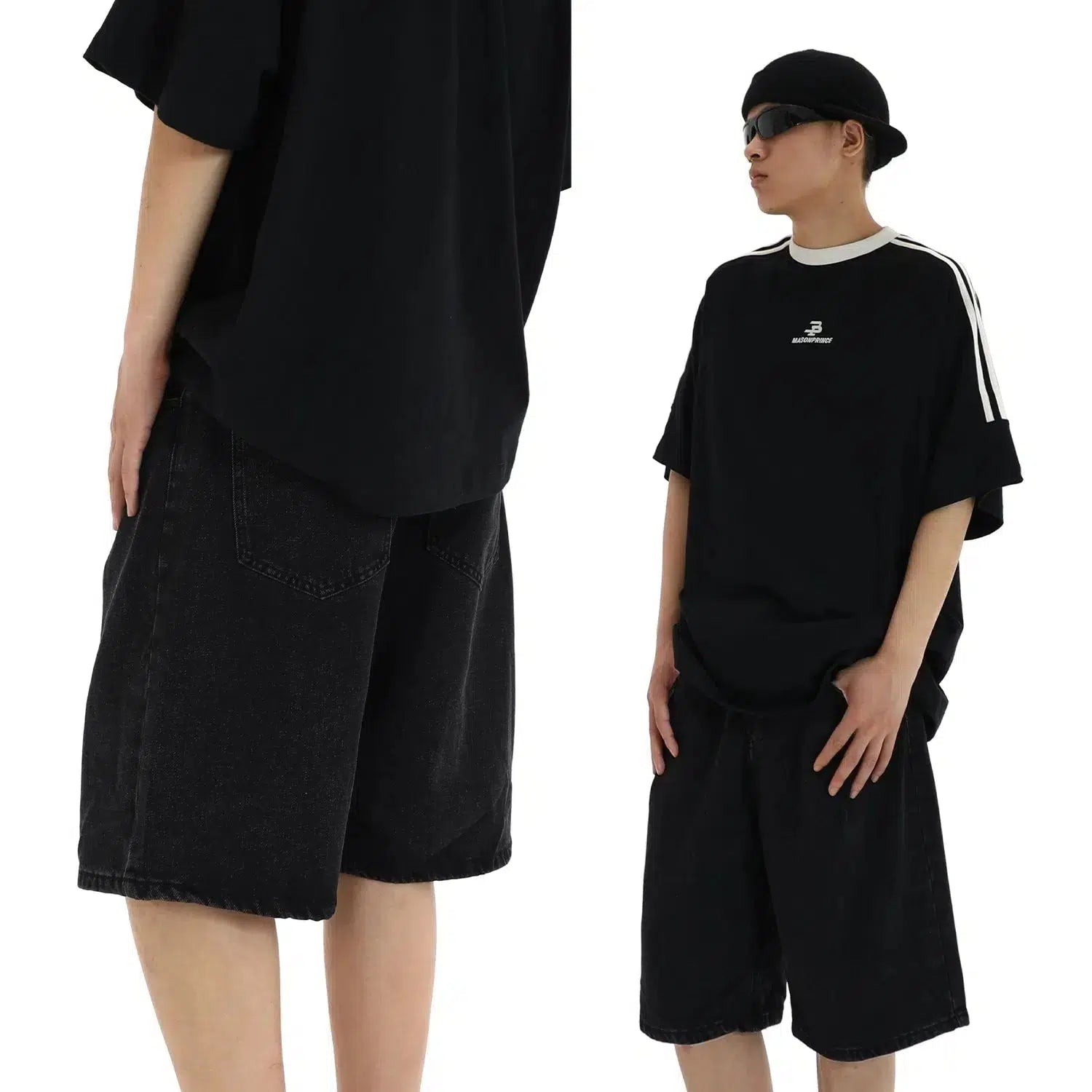 Loose Fit Denim Shorts