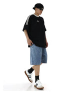 Loose Fit Denim Shorts