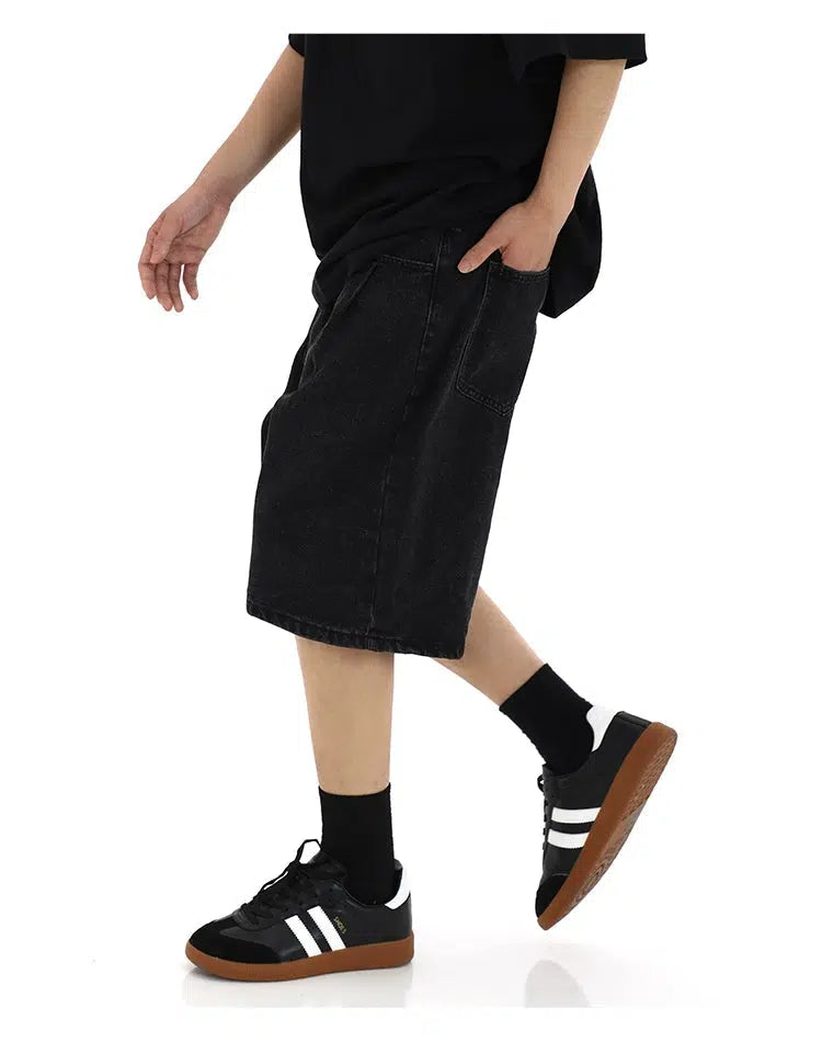 Loose Fit Denim Shorts