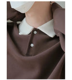 Loose Fit Lapel Pullover