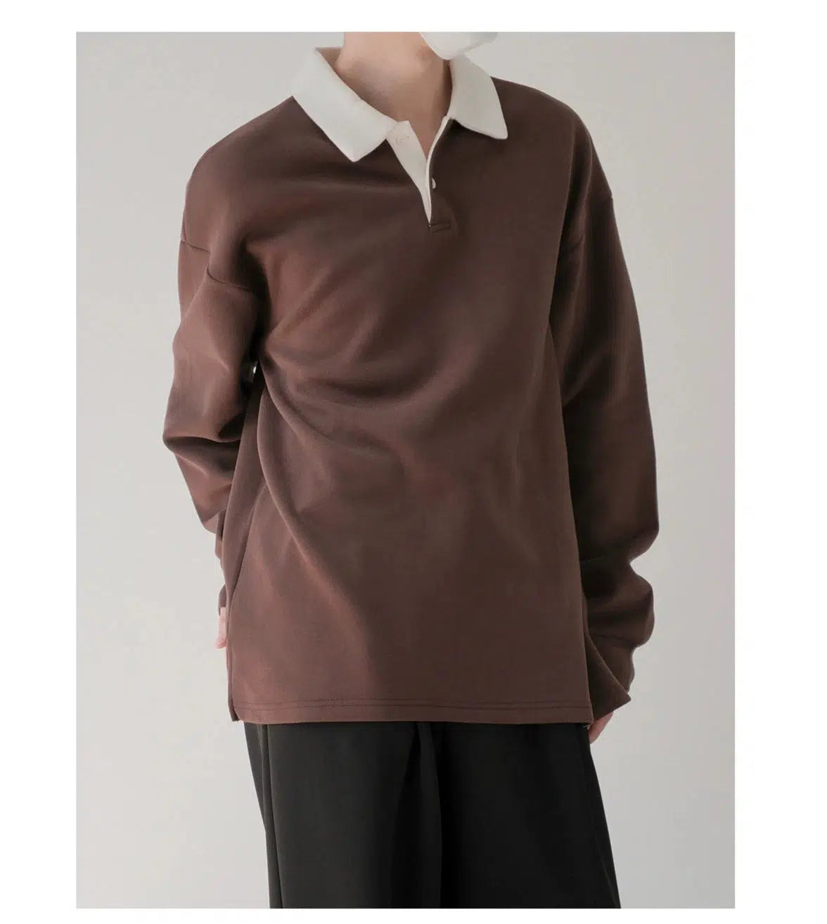 Loose Fit Lapel Pullover