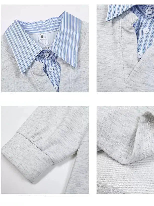 Loose Fit Lapel Pullover