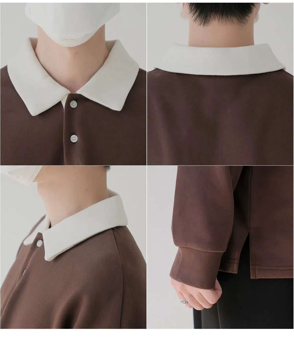 Loose Fit Lapel Pullover