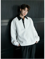 Loose Fit Lapel Pullover