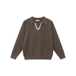 Loose Fit Lapel Sweater