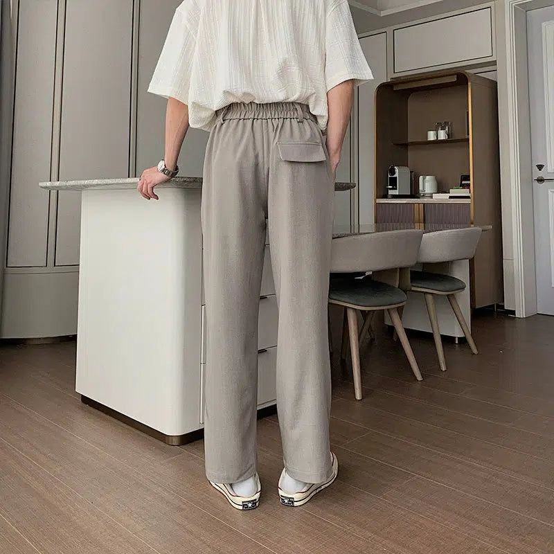 Loose Fit Pleated Suit Pants