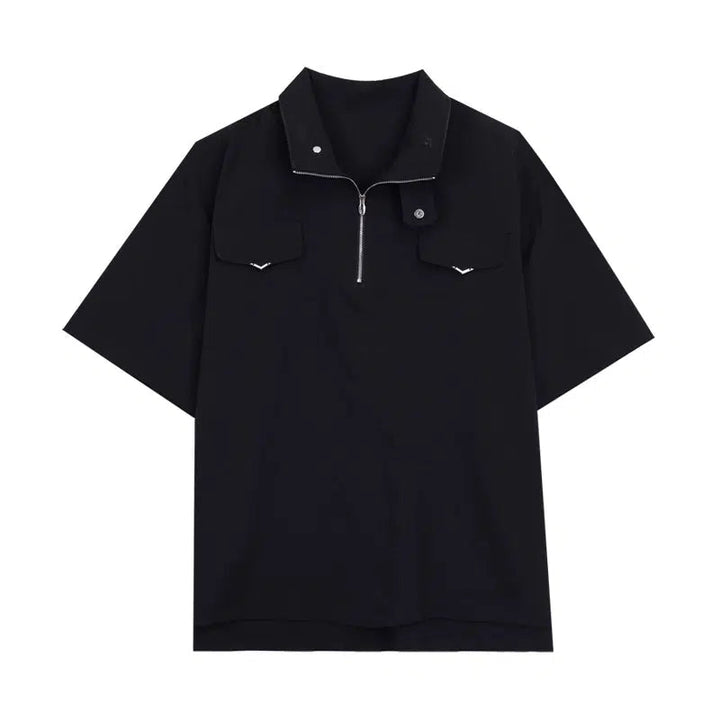 Loose Fit Polo Collar T-shirt