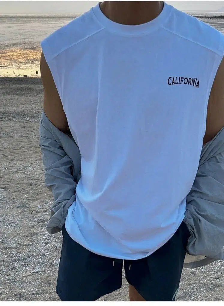 Loose Fit Printed Tank Top