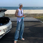 Loose Fit Side Slit Tank Top