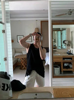 Loose Fit Side Slit Tank Top