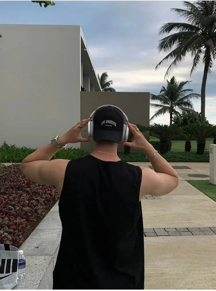 Loose Fit Side Slit Tank Top