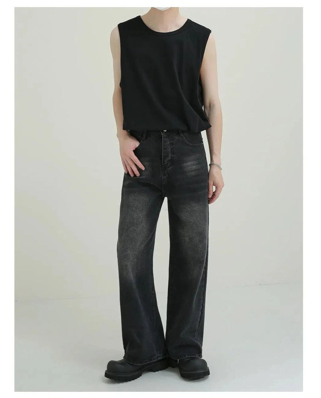 Loose Fit Solid Color Tank Top